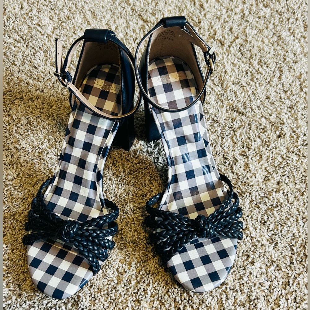 Draper James Blue Elisa Women's Dress Sandals SZ 7 EXCELLENT CONDITION - Picture 2 of 10